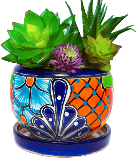 Talavera Hand Painted Small Succulent Pots